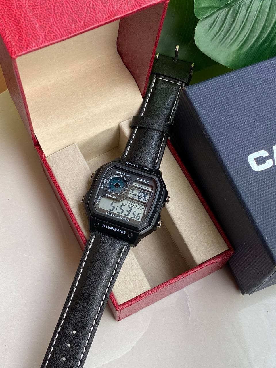Casio Worldtime Leather Watch
