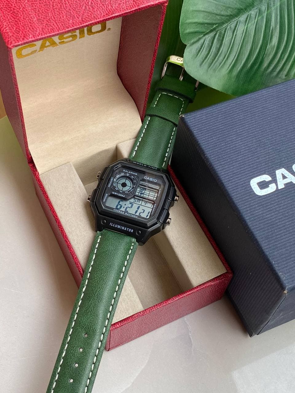 Casio Worldtime Leather Watch thumbnail 3