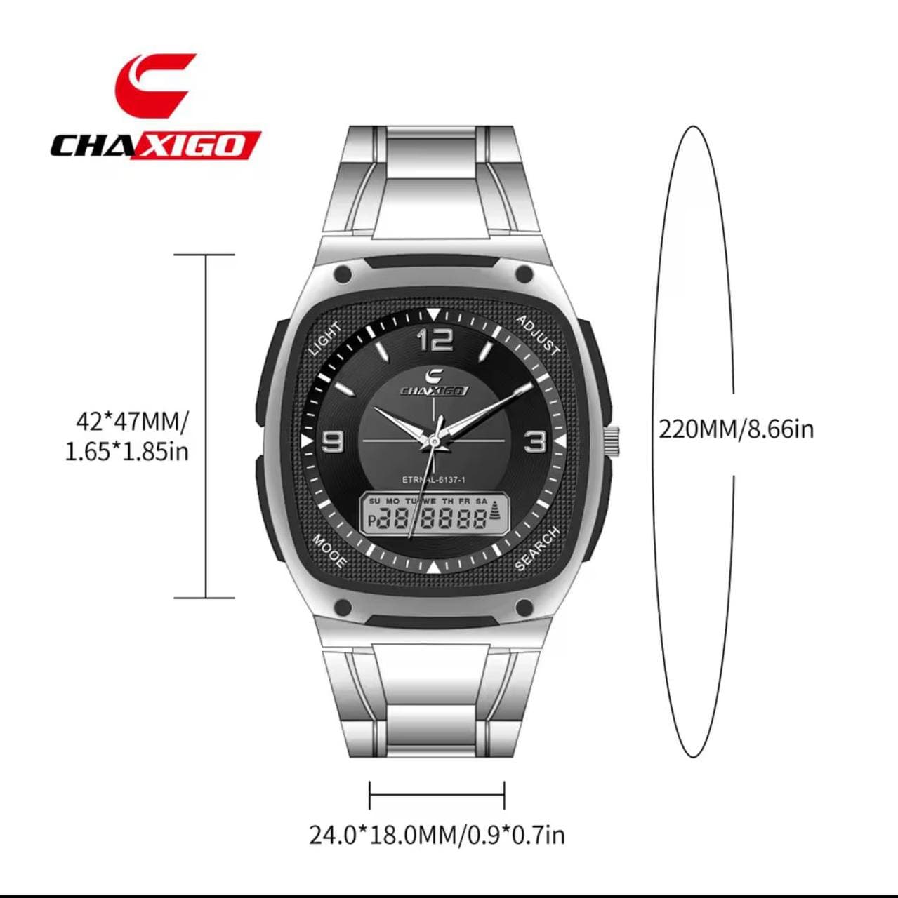 Chaxigo Dual Time Watch #6137 thumbnail 4
