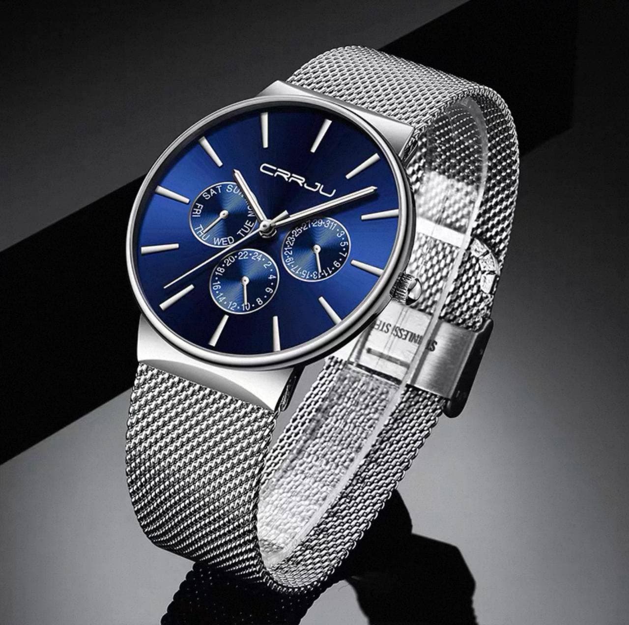 CRRJU Chronograph Mesh Gents Watch thumbnail 2