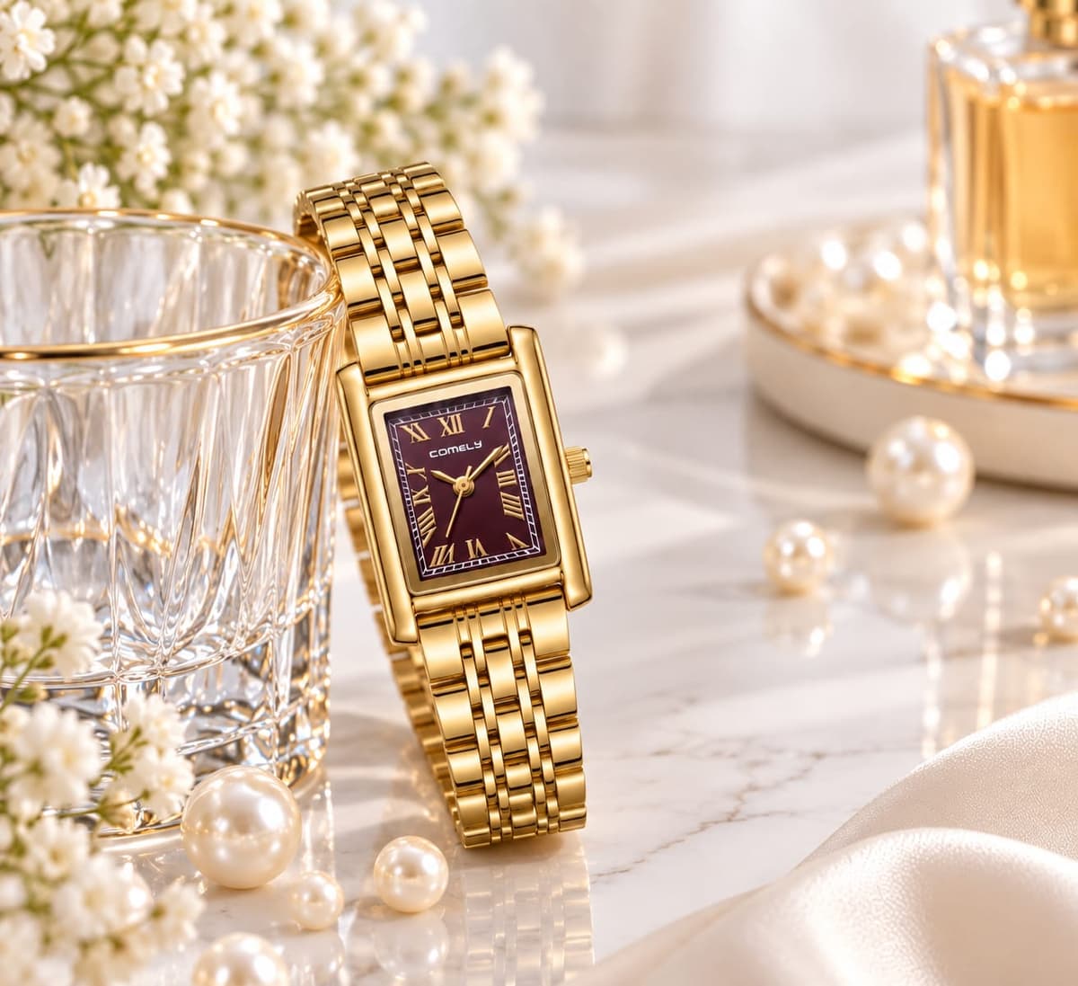 Comely Rectangular Stainless Steel Women’s Watch