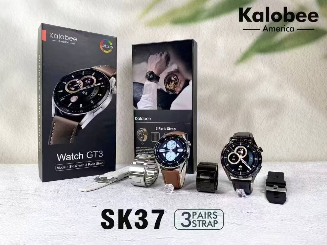 Kalobee SK37 Smartwatch (3 Pairs Straps)