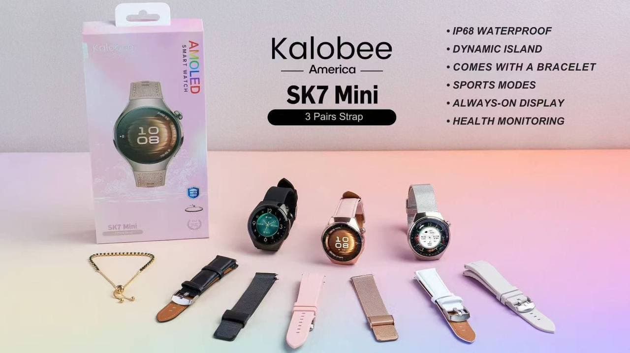Kalobee SK7 Mini Smartwatch (3 Pairs Straps) thumbnail 4