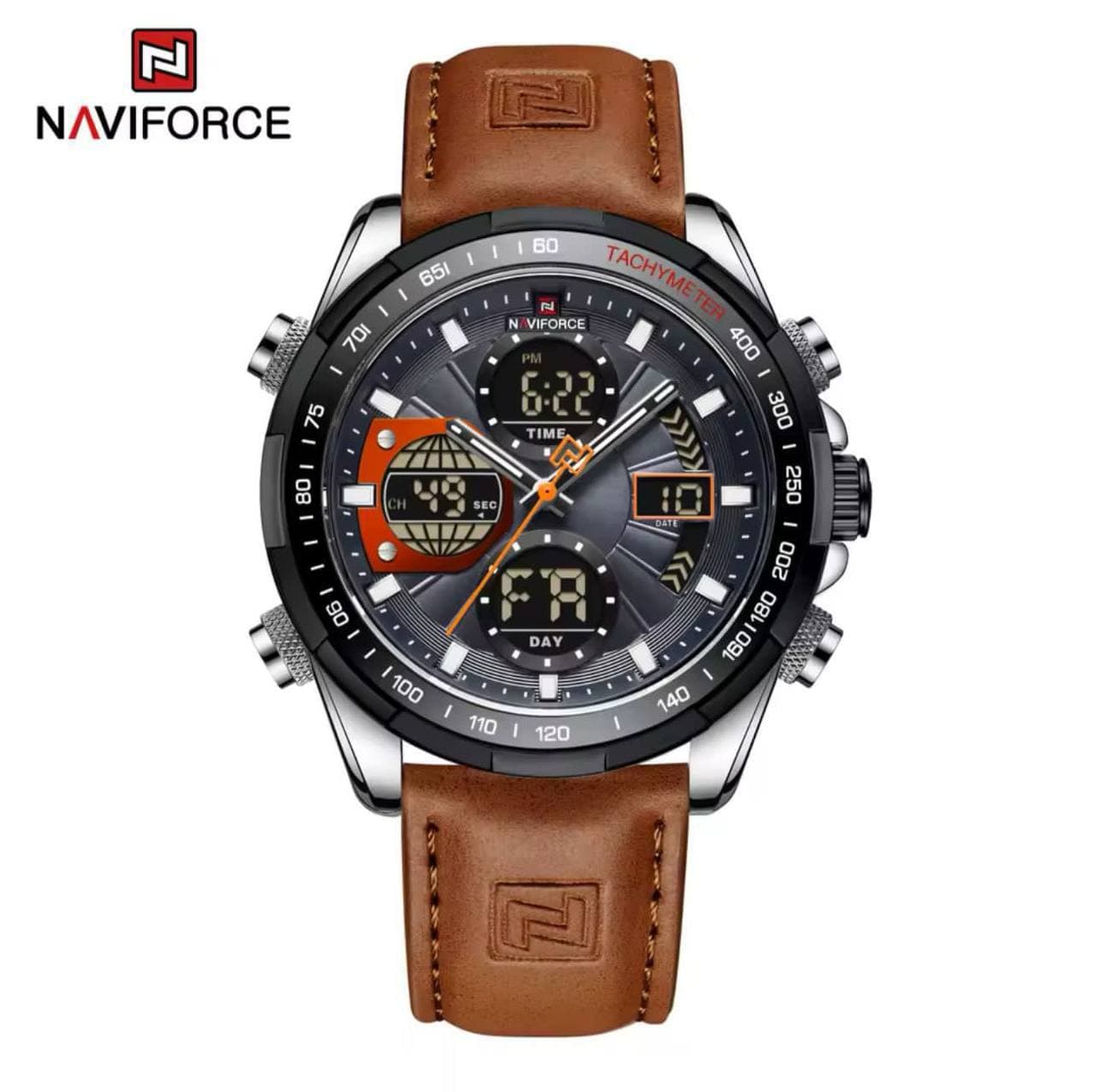 Naviforce Men #NF9197 Leather Watch thumbnail 2