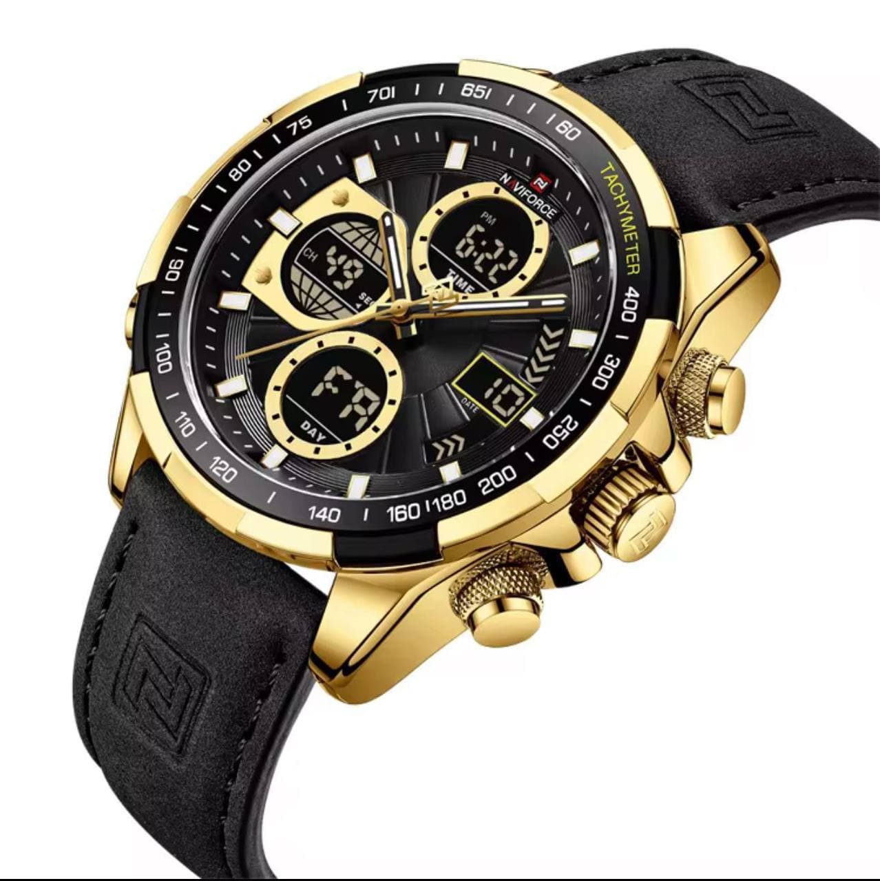 Naviforce Men #NF9197 Leather Watch thumbnail 3