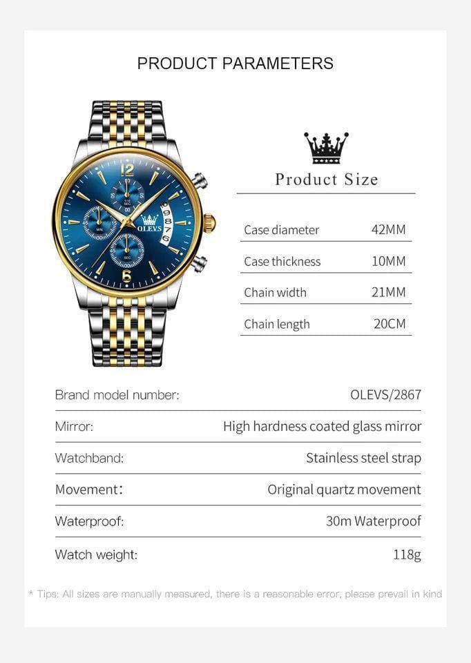 Olevs Chronograph Men Watch thumbnail 4
