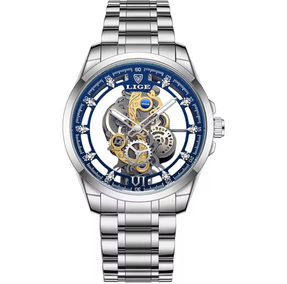LIGE  SKELETON GENTS WATCH  #LG8997